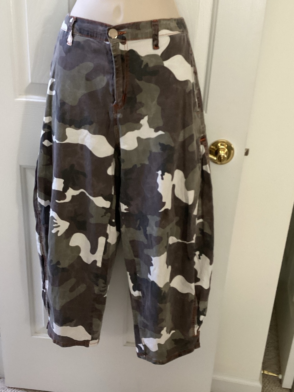 Artistic Works by Lu camo barrel jeans Cyber-grunge Utalitarian chic M